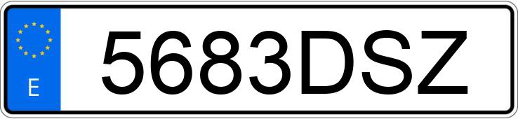 Numer rejestracyjny 5683DSZ posiada FORD FOCUS