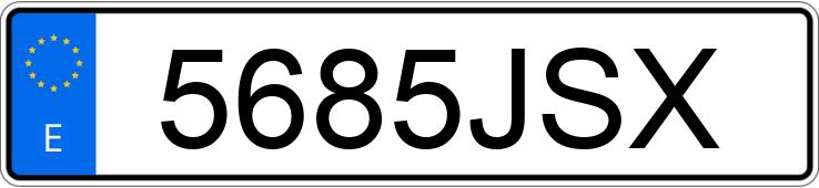 Numer rejestracyjny 5685JSX posiada KIA SPORTAGE