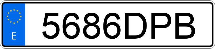 Registreringsnummeret 5686DPB har PEUGEOT 407