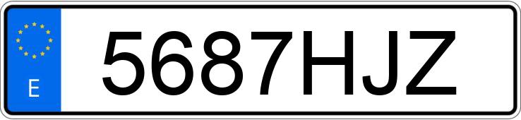 Numer rejestracyjny 5687HJZ posiada SEAT IBIZA