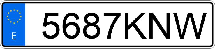 Numer rejestracyjny 5687KNW posiada AUDI A7 SPORTBACK