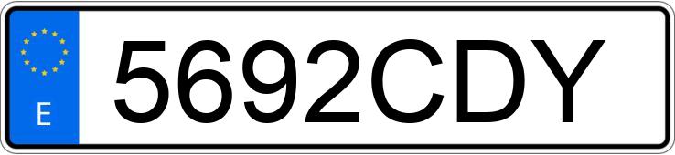 Numer rejestracyjny 5692CDY posiada VOLKSWAGEN GOLF