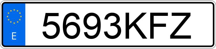 Numer rejestracyjny 5693KFZ posiada SEAT LEON