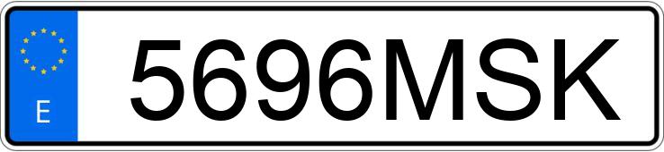 Numer rejestracyjny 5696MSK posiada CUPRA LEON