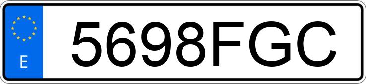 Numer rejestracyjny 5698FGC posiada PEUGEOT 307