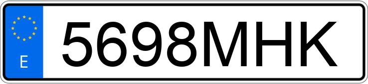 Numer rejestracyjny 5698MHK posiada AUDI A5 SPORTBACK