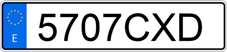 Numer rejestracyjny 5707CXD posiada VOLKSWAGEN GOLF