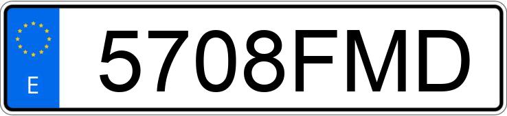Numer rejestracyjny 5708FMD posiada OPEL VECTRA