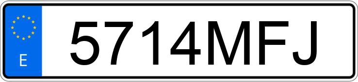 Numer rejestracyjny 5714MFJ posiada ALFA ROMEO GIULIA