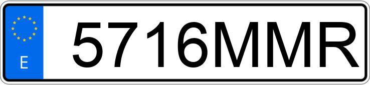 Numer rejestracyjny 5716MMR posiada VOLKSWAGEN GOLF