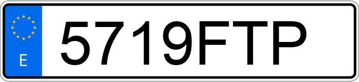 Numer rejestracyjny 5719FTP posiada SKODA FABIA