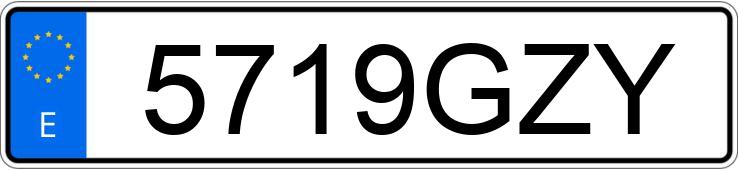 Numer rejestracyjny 5719GZY posiada BMW SERIE 3