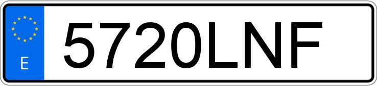 Numer rejestracyjny 5720LNF posiada SKODA OCTAVIA