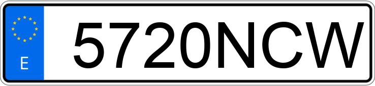 Numer rejestracyjny 5720NCW posiada DACIA SANDERO