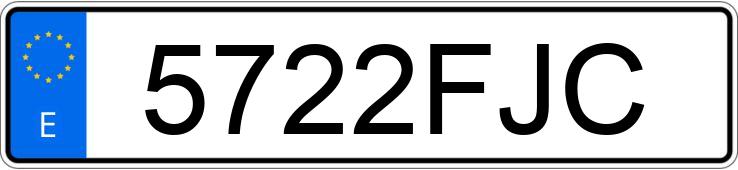 Numer rejestracyjny 5722FJC posiada HONDA FR-V