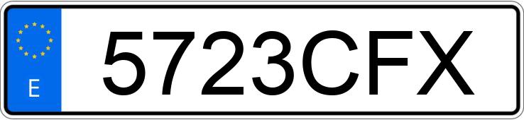 Numer rejestracyjny 5723CFX posiada NISSAN PRIMASTAR