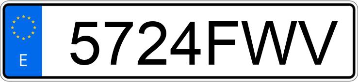 Numer rejestracyjny 5724FWV posiada PEUGEOT PARTNER