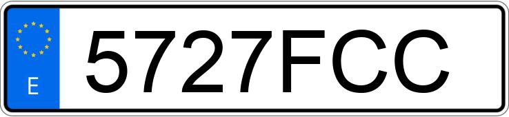 Numer rejestracyjny 5727FCC posiada CITROEN C3