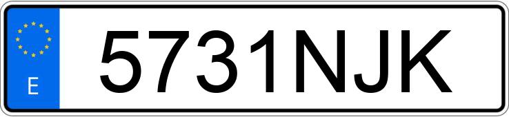 Numer rejestracyjny 5731NJK posiada PEUGEOT PARTNER