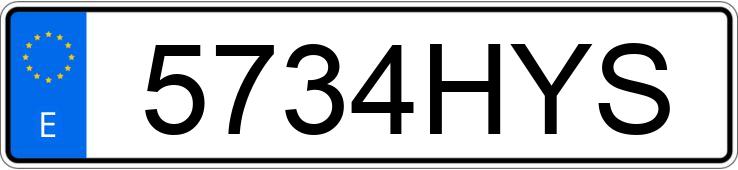 Numer rejestracyjny 5734HYS posiada TOYOTA GT86