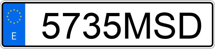 Numer rejestracyjny 5735MSD posiada TOYOTA C-HR