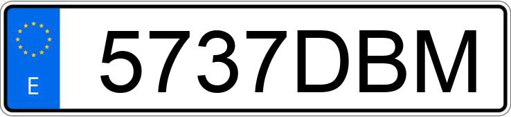 Numer rejestracyjny 5737DBM posiada AUDI A4