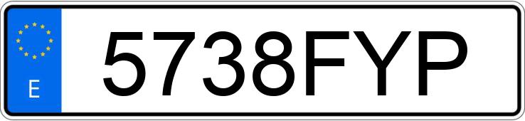 Numer rejestracyjny 5738FYP posiada FIAT PANDA Numer rejestracyjny 5738FYP posiada FIAT PANDA