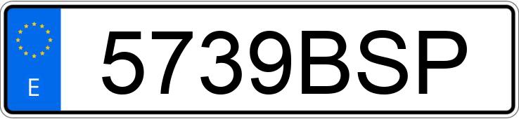 Numer rejestracyjny 5739BSP posiada AUDI A3