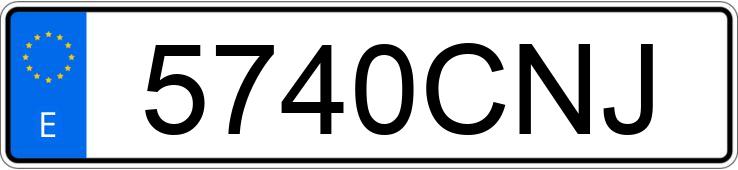 Numer rejestracyjny 5740CNJ posiada AUDI A3