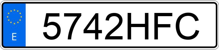 Numer rejestracyjny 5742HFC posiada RENAULT LAGUNA COUPE