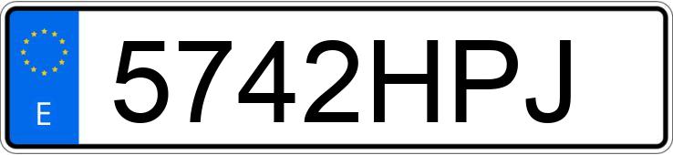 Numer rejestracyjny 5742HPJ posiada AUDI A3 SPORTBACK