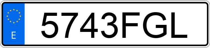 Numer rejestracyjny 5743FGL posiada AUDI A3