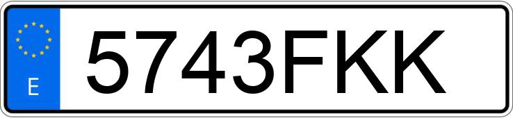 Numer rejestracyjny 5743FKK posiada SEAT IBIZA