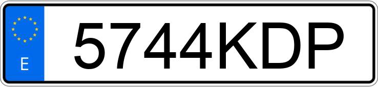 Numer rejestracyjny 5744KDP posiada VOLKSWAGEN TOURAN