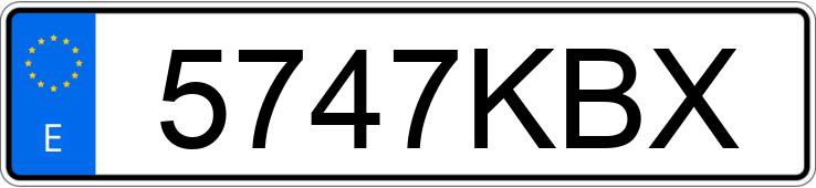 Реєстраційний номер 5747KBX має PEUGEOT 308