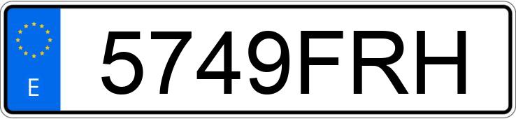 Numer rejestracyjny 5749FRH posiada SKODA OCTAVIA