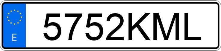 Numer rejestracyjny 5752KML posiada VOLKSWAGEN PASSAT