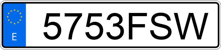 Numer rejestracyjny 5753FSW posiada PEUGEOT 207