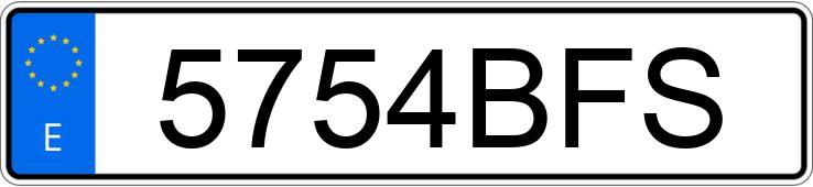 Numer rejestracyjny 5754BFS posiada OPEL MOVANO