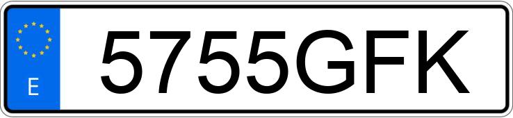 Numer rejestracyjny 5755GFK posiada MERCEDES E (211)