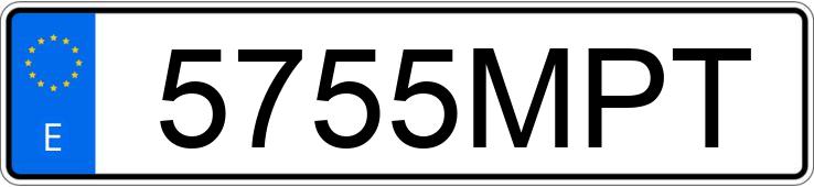 Numer rejestracyjny 5755MPT posiada BMW SERIE 3