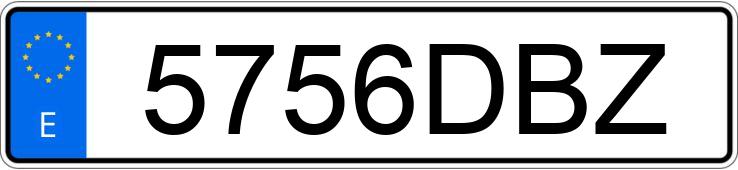 Numer rejestracyjny 5756DBZ posiada CITROEN XSARA