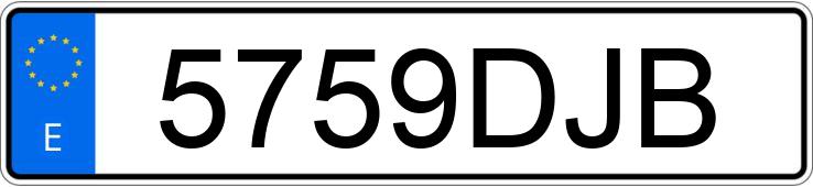 Numer rejestracyjny 5759DJB posiada BMW SERIE 5