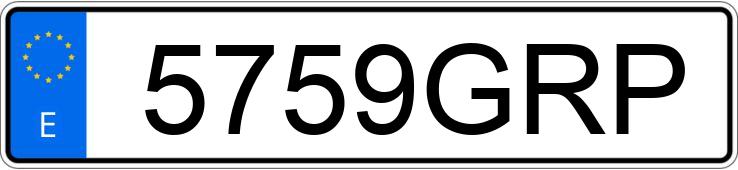 Numer rejestracyjny 5759GRP posiada PEUGEOT 207