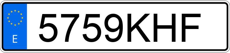 Numer rejestracyjny 5759KHF posiada CITROEN C-ELYSEE