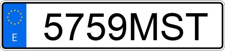 Numer rejestracyjny 5759MST posiada BMW I4