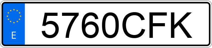 Numer rejestracyjny 5760CFK posiada OPEL ASTRA