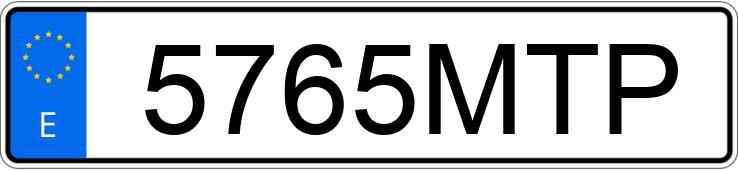 Numer rejestracyjny 5765MTP posiada VOLKSWAGEN GOLF