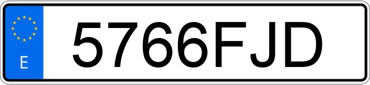 Numer rejestracyjny 5766FJD posiada VOLKSWAGEN PASSAT V 2.0TDI SPORTLINE 4MOT