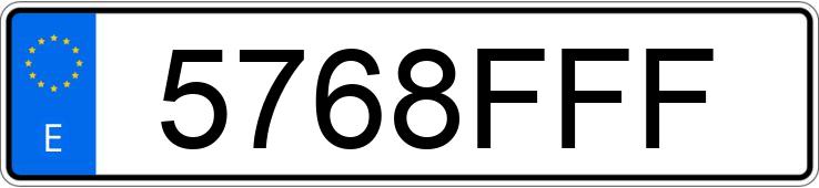 Numer rejestracyjny 5768FFF posiada MERCEDES VITO